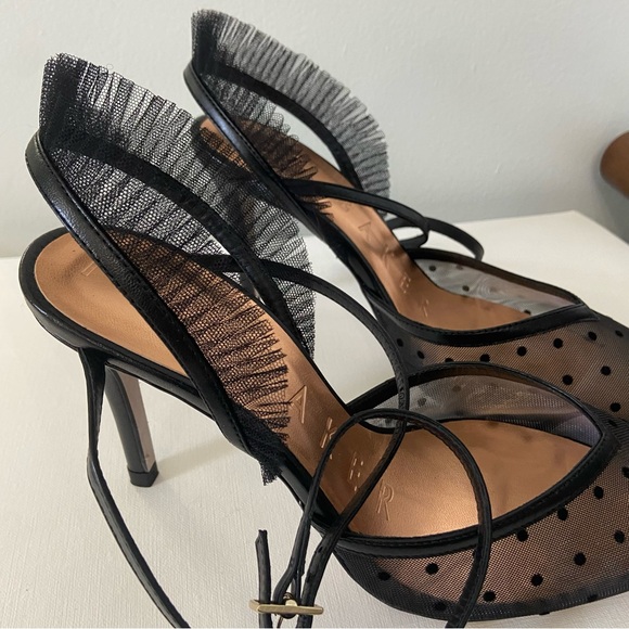 TED BAKER Sheer Mesh Polka Dot Heels Size 7 - Picture 4 of 7